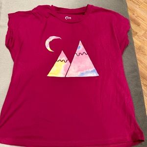 EUC Zyia pink mountain tee